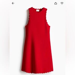 H&M scalloped hem knit dress